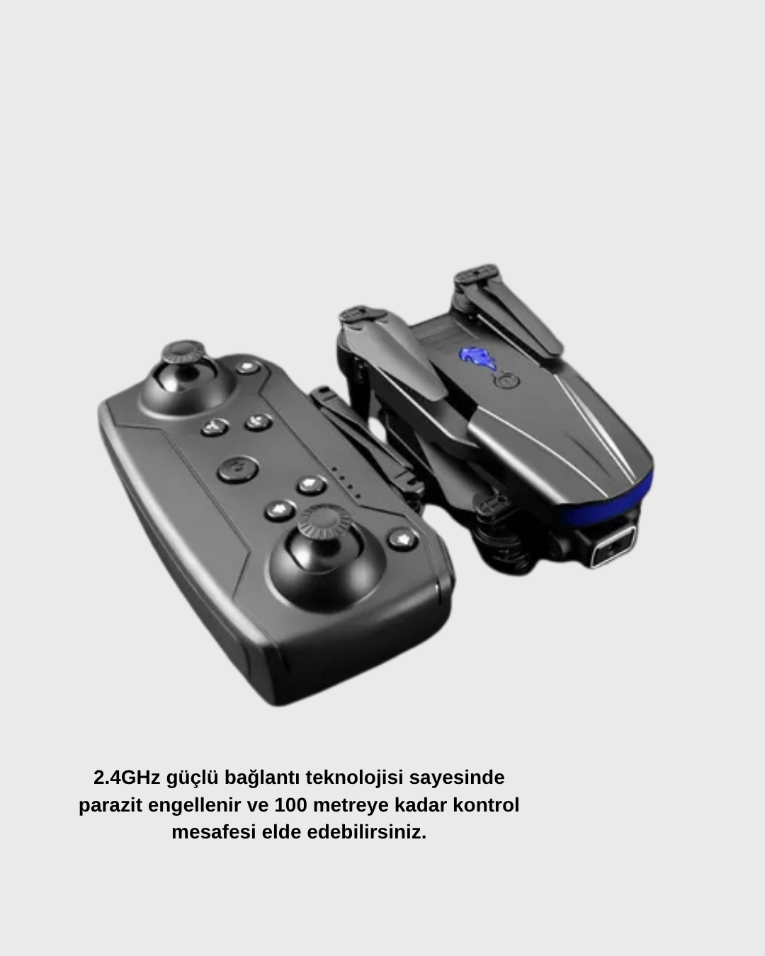 Katlanabilir 4K Drone Uzaktan Kontrol 100 Metre Wi-Fi Görüntü