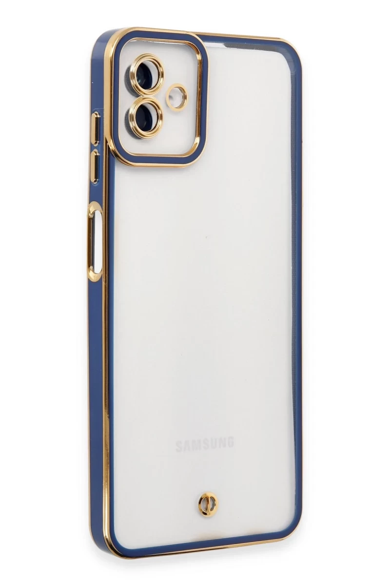 Samsung Galaxy A04 Uyumlu Kılıf Liva Lens Silikon - Mavi