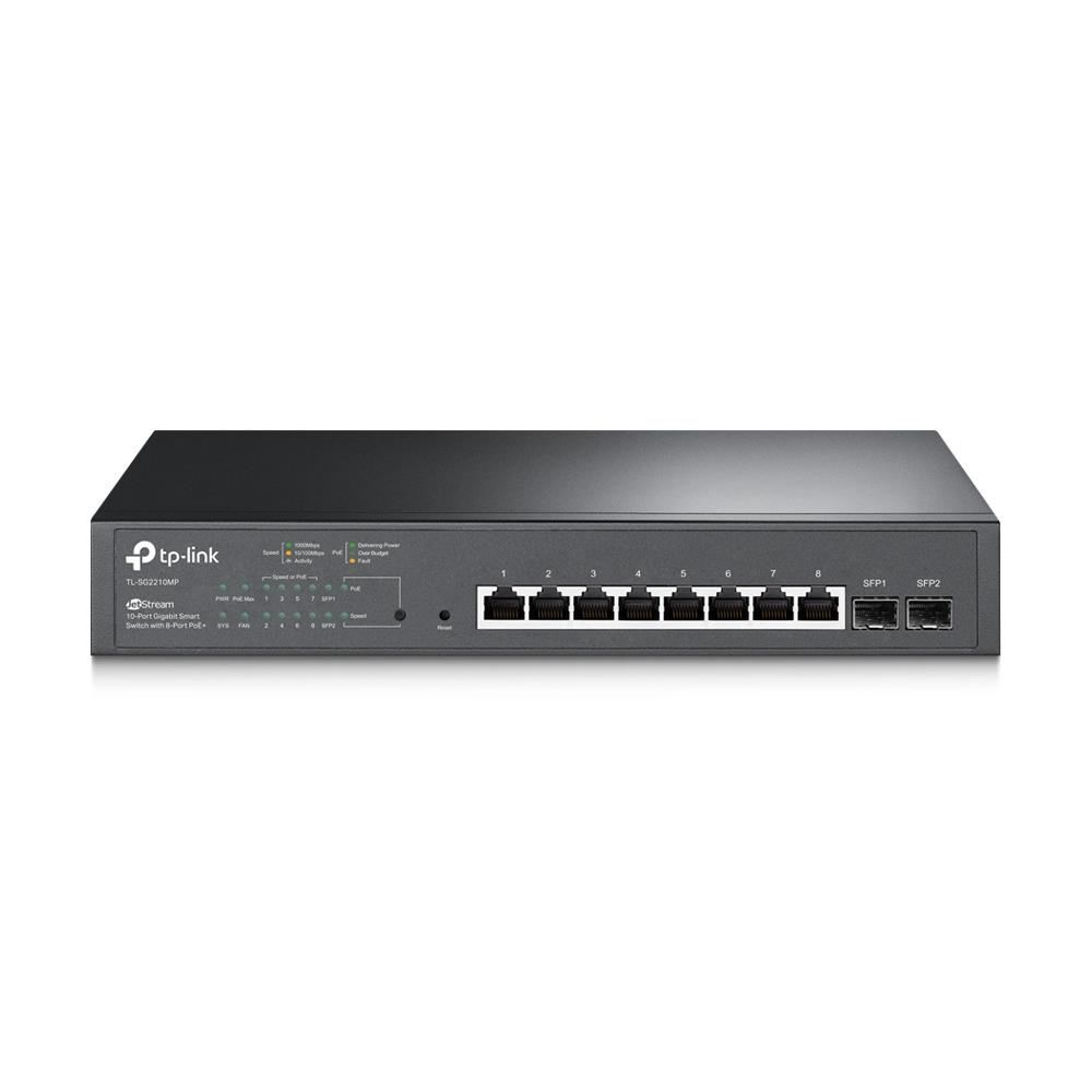 OMADA TL-SG2210MP 8 PORT GIGABIT+ 2XGIGABIT SFP UPLINK YÖNETİLEBİLİR 150W POE RACKMOUNT SWITCH