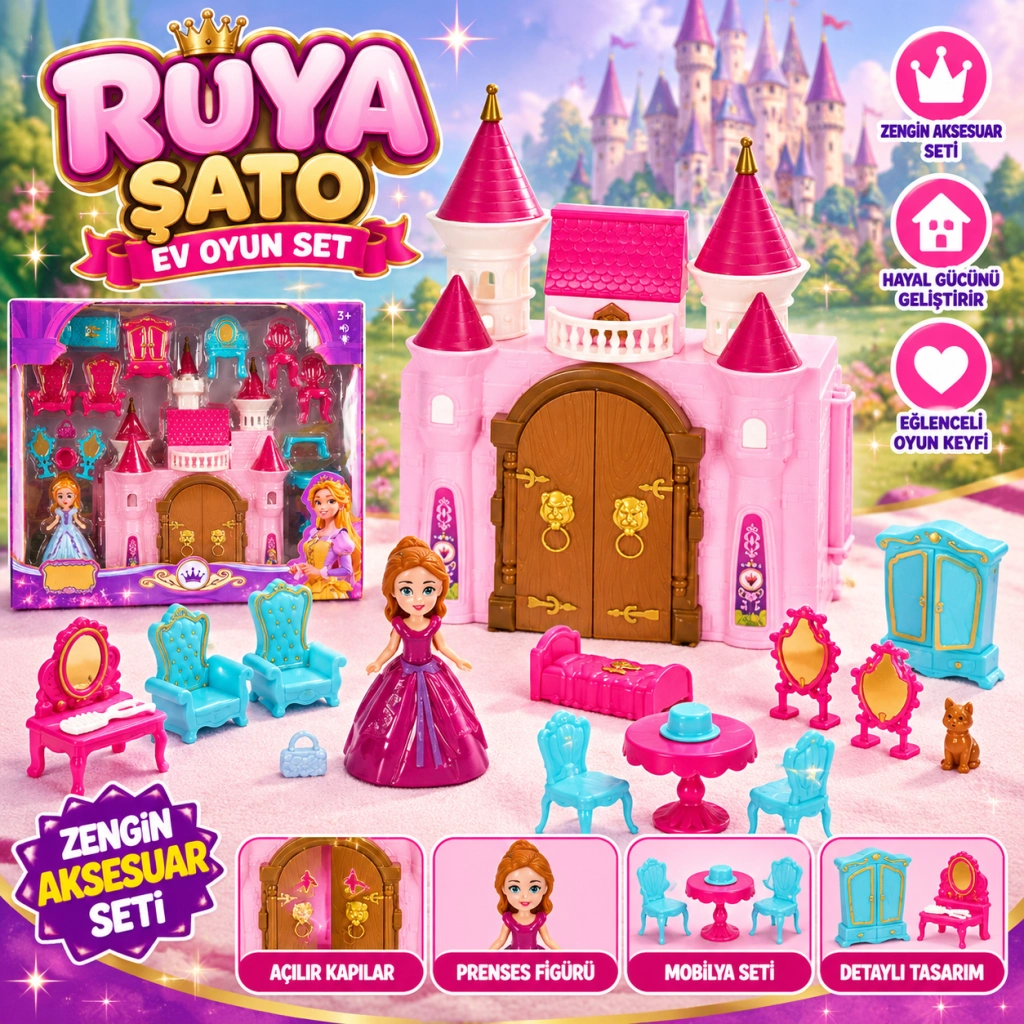 Rüya Şato Temalı Ev Oyun Seti 1 Adet
