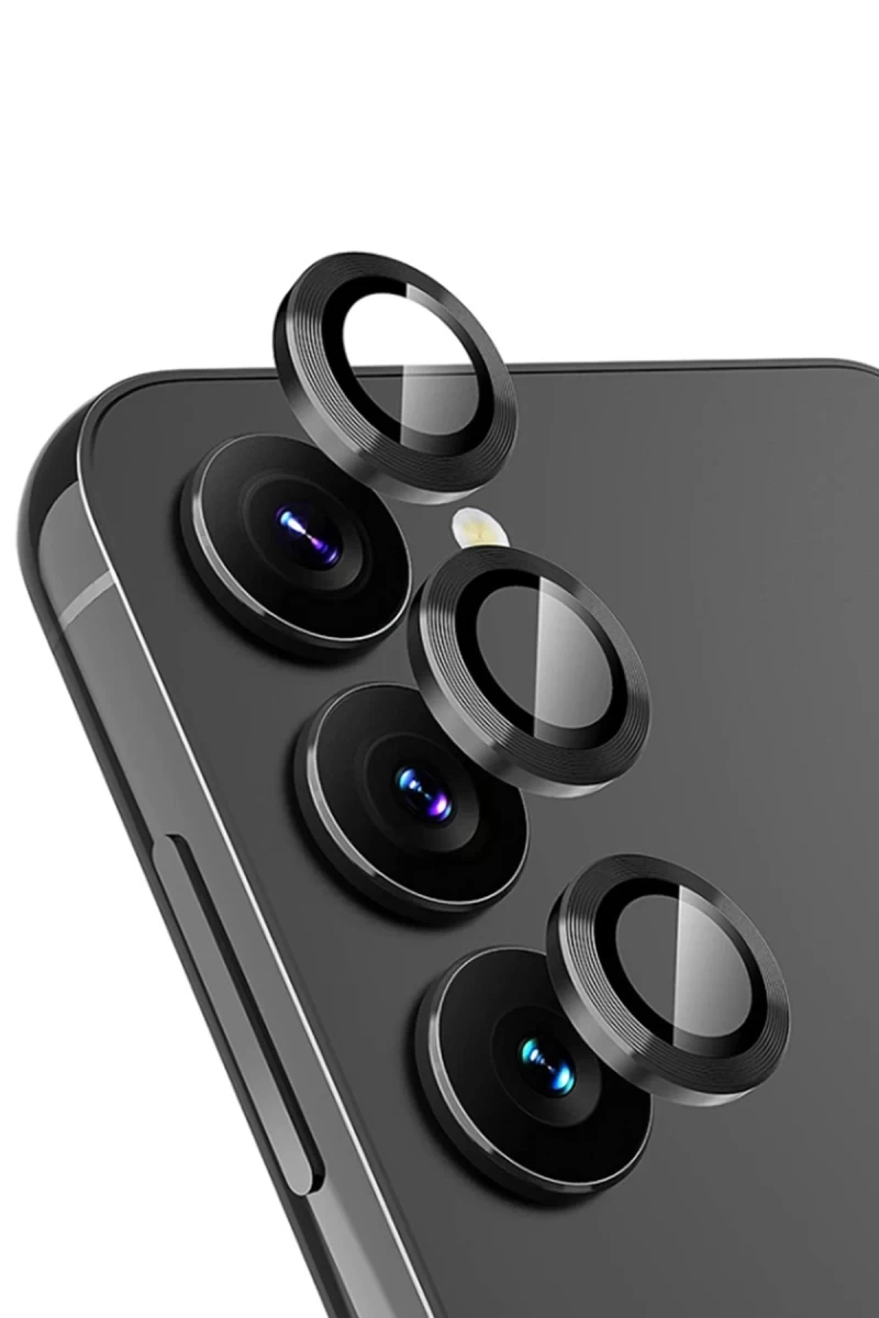 Samsung Galaxy A24 4G Uyumlu Valdez Metal Kamera Lens - Siyah