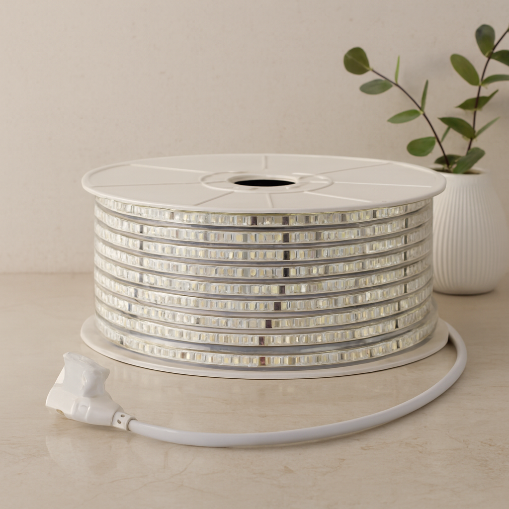 Dış Mekan 220V Şerit LED 120LED 100m (3000K / Günışık)