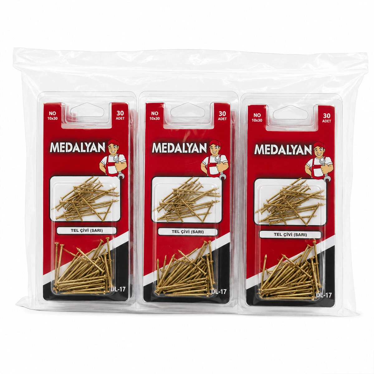 Sarı Tel Çivi 10x30 mm 360 Adet Paket