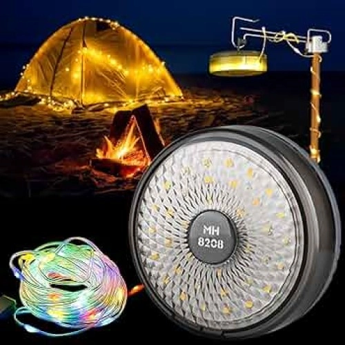 Fonksiyonel 10 Metre Şarjlı Kamp Lambası LED Işık