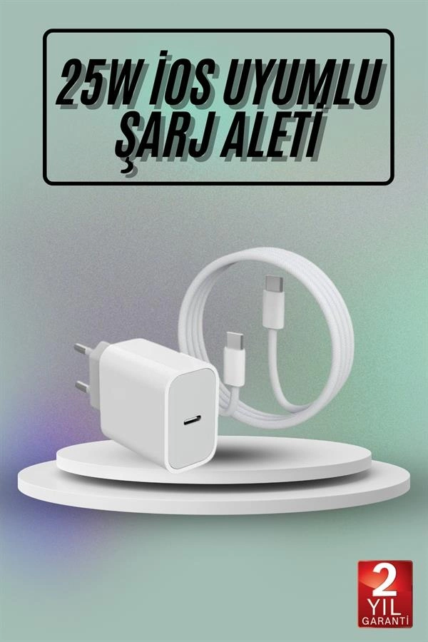 Şarj Adaptörü USB-C Uyumlu 15 Pro Pro Max (Hızlı Model)