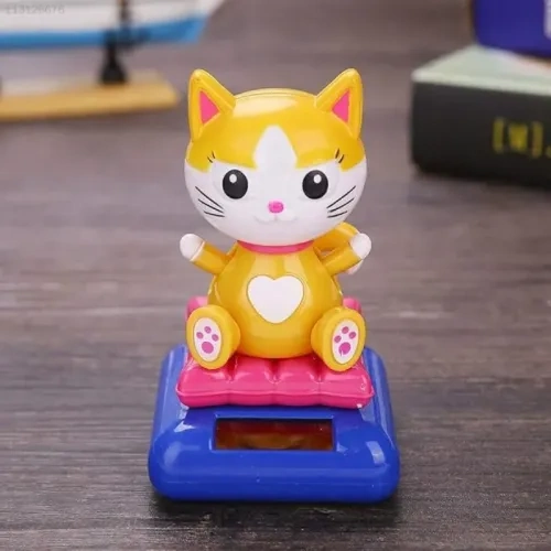 Sallanan Kedi Figürü Güneş Enerjili 1 Adet Dekorasyon