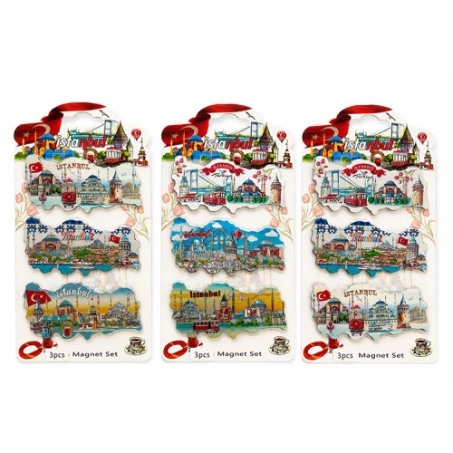 Temalı Silikon Magnet 3'lü Set (İstanbul Model)