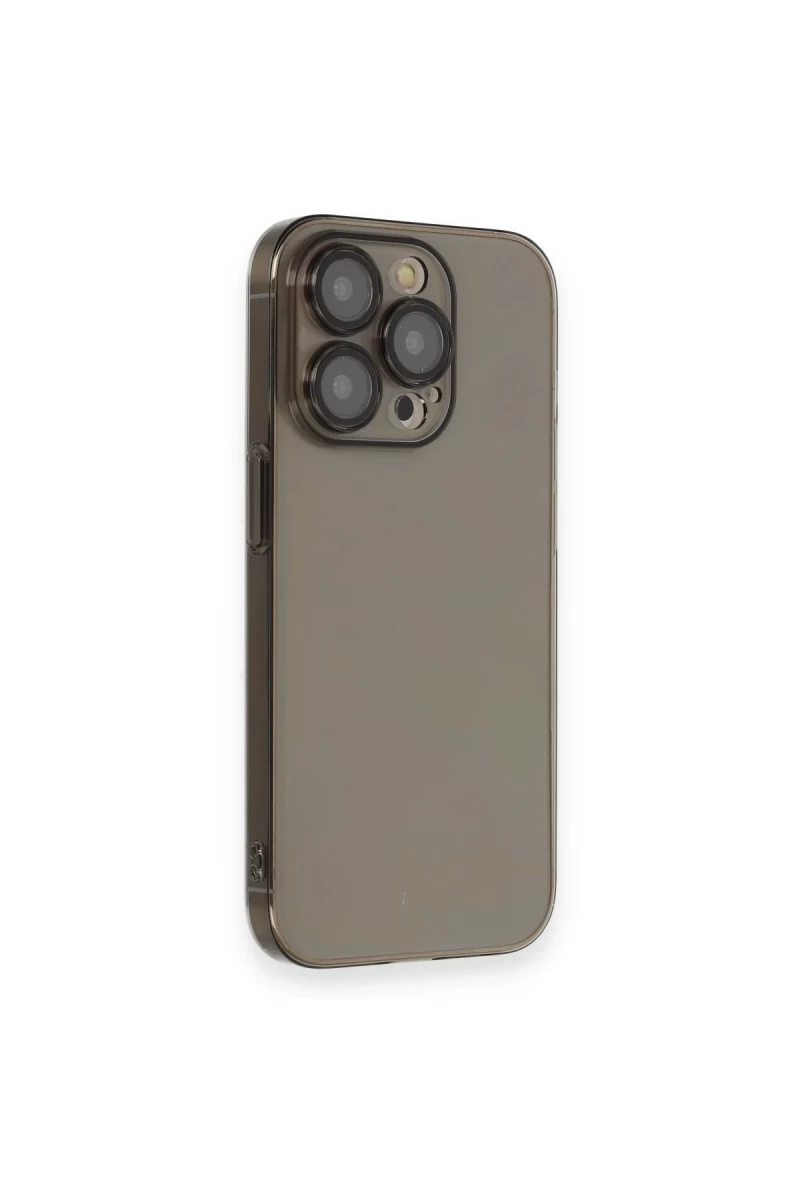 Apple iPhone 13 Pro Max Uyumlu Kılıf Armada Lensli Kapak - Siyah