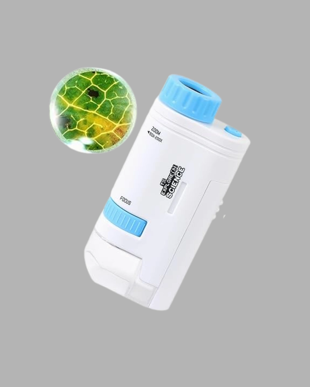 LED Işıklı Taşınabilir Mikroskop 80X-200X Eğitim Aracı