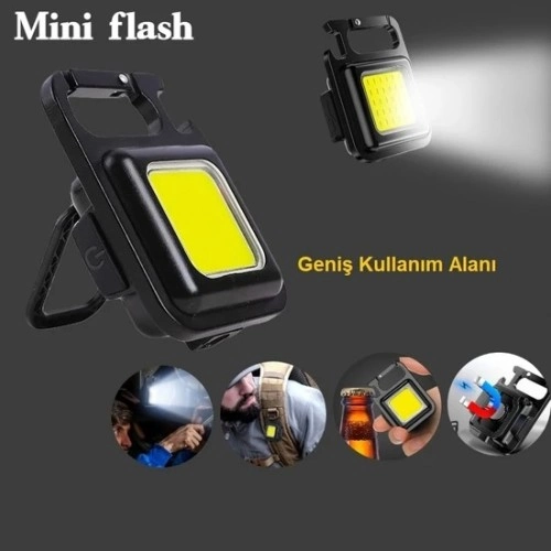 Fonksiyonel Şarjlı Kamp Lambası 30 LED Anahtarlık Fener