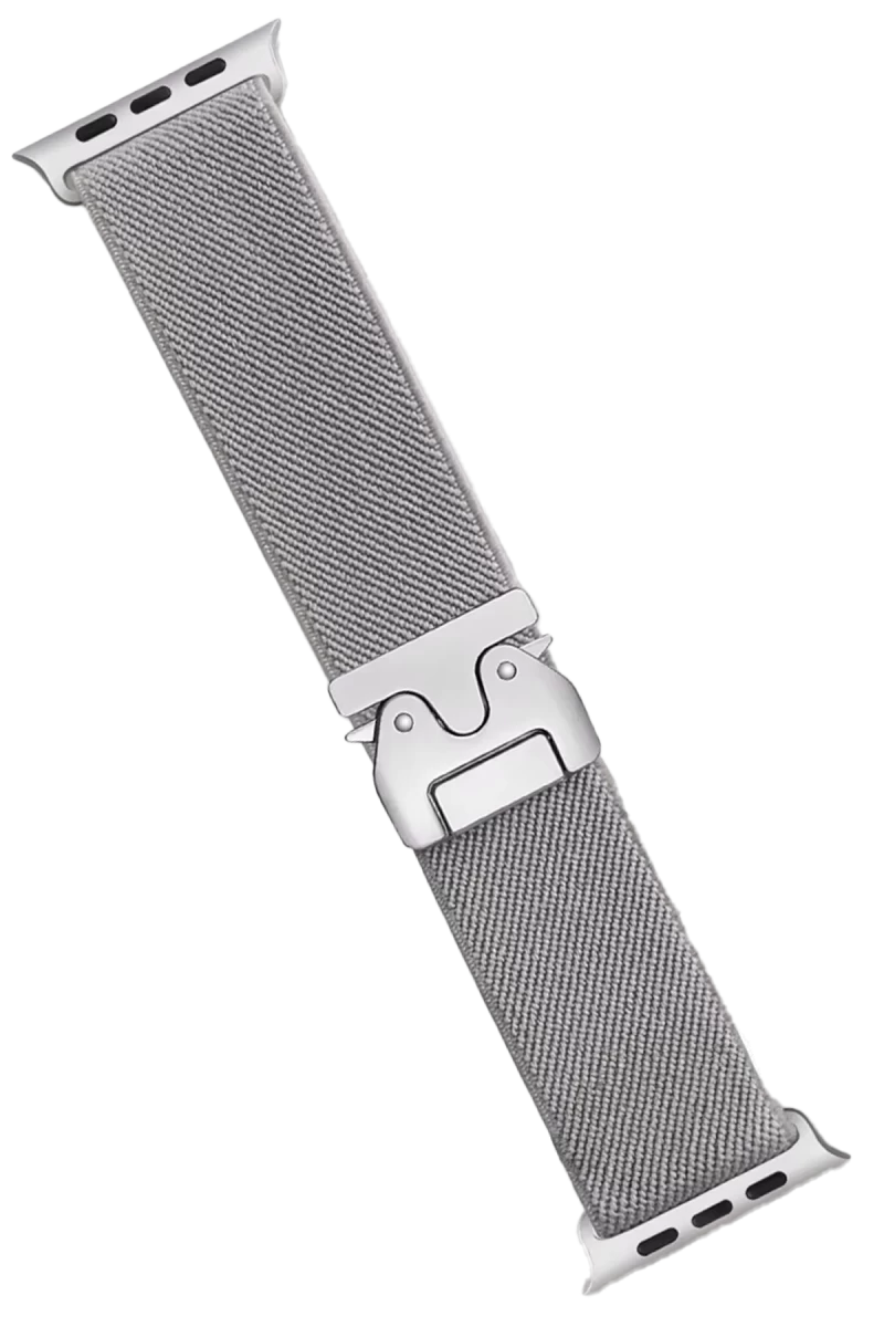 Apple Watch 42mm Uyumlu Forest Kumaş Kordon - Titan Gri