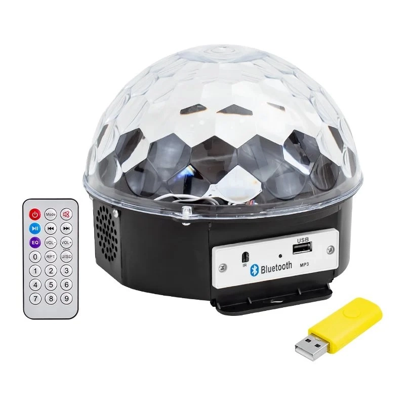 Kumandalı Yarım Dünya Disko Topu USB Bluetooth 18x18 cm