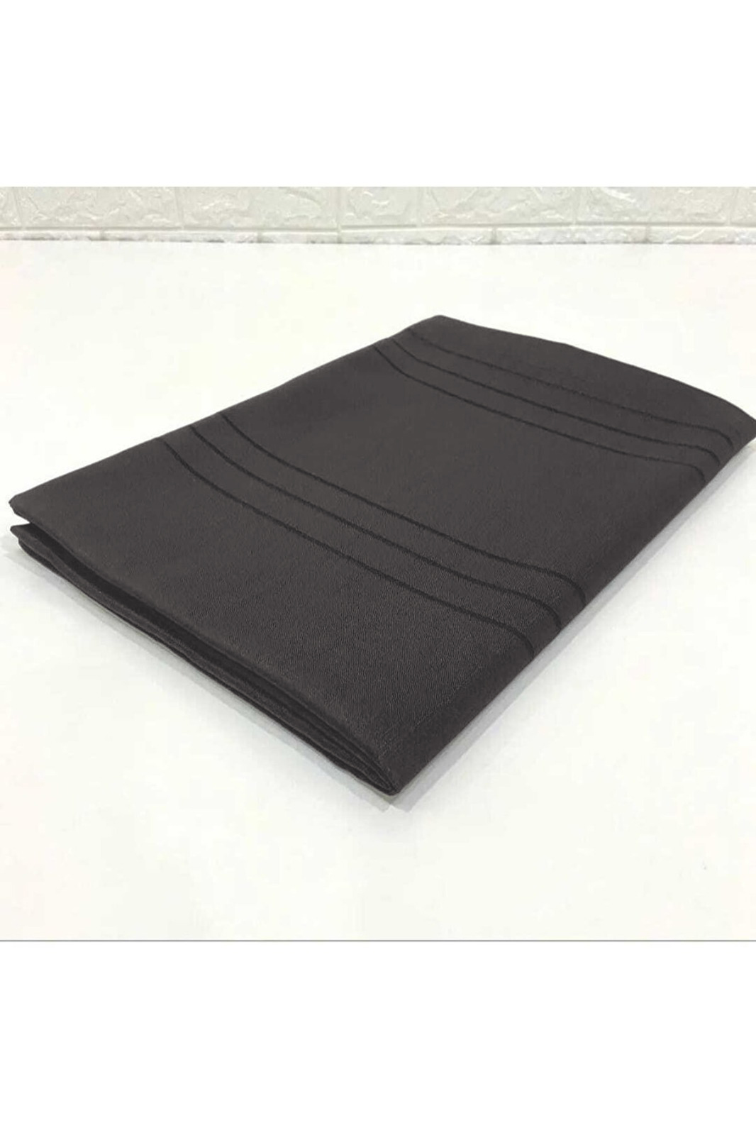 Çizgili Tek Masa Örtüsü Colber 160x220cm Füme