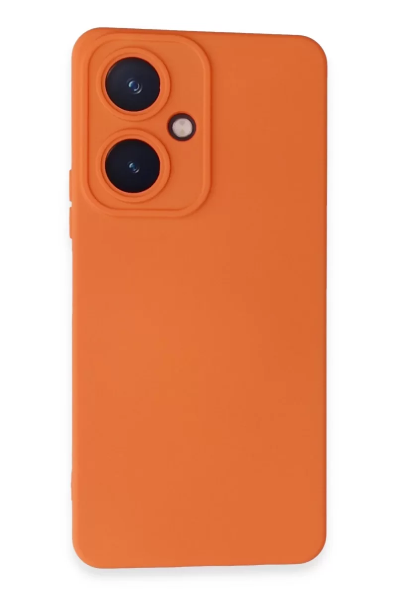 Vivo Y27 Uyumlu Kılıf Nano içi Kadife Silikon - Turuncu