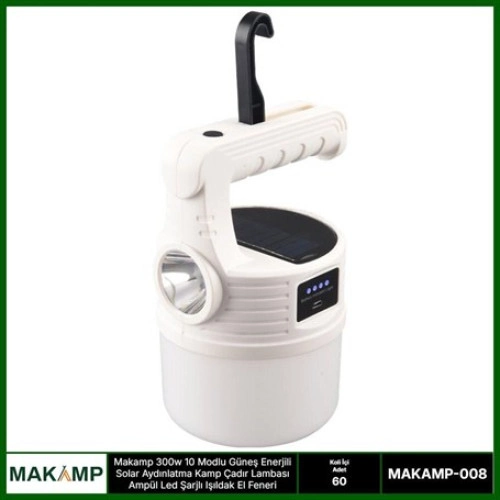 Ergonomik 300W 10 Modlu Kamp Çadır Lambası