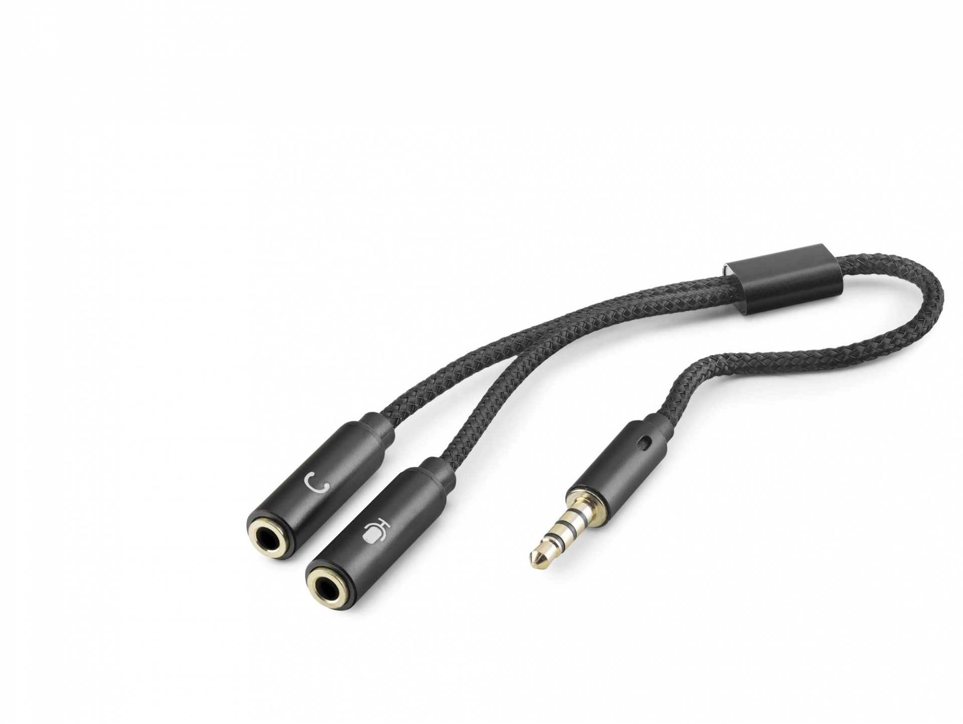 Kompakt Mikrofon ve Aux Ses Adaptörü 3.5mm Siyah