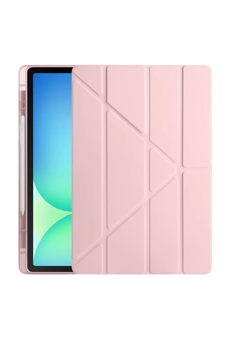 Apple iPad Pro 11 (2024) Kılıf Kalemlikli Hugo Tablet Kılıfı - Rose Gold