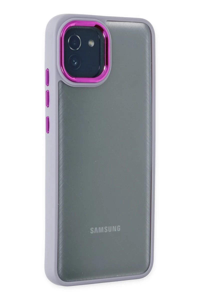 Samsung Galaxy A03 Uyumlu Kılıf Dora Kapak - Lila