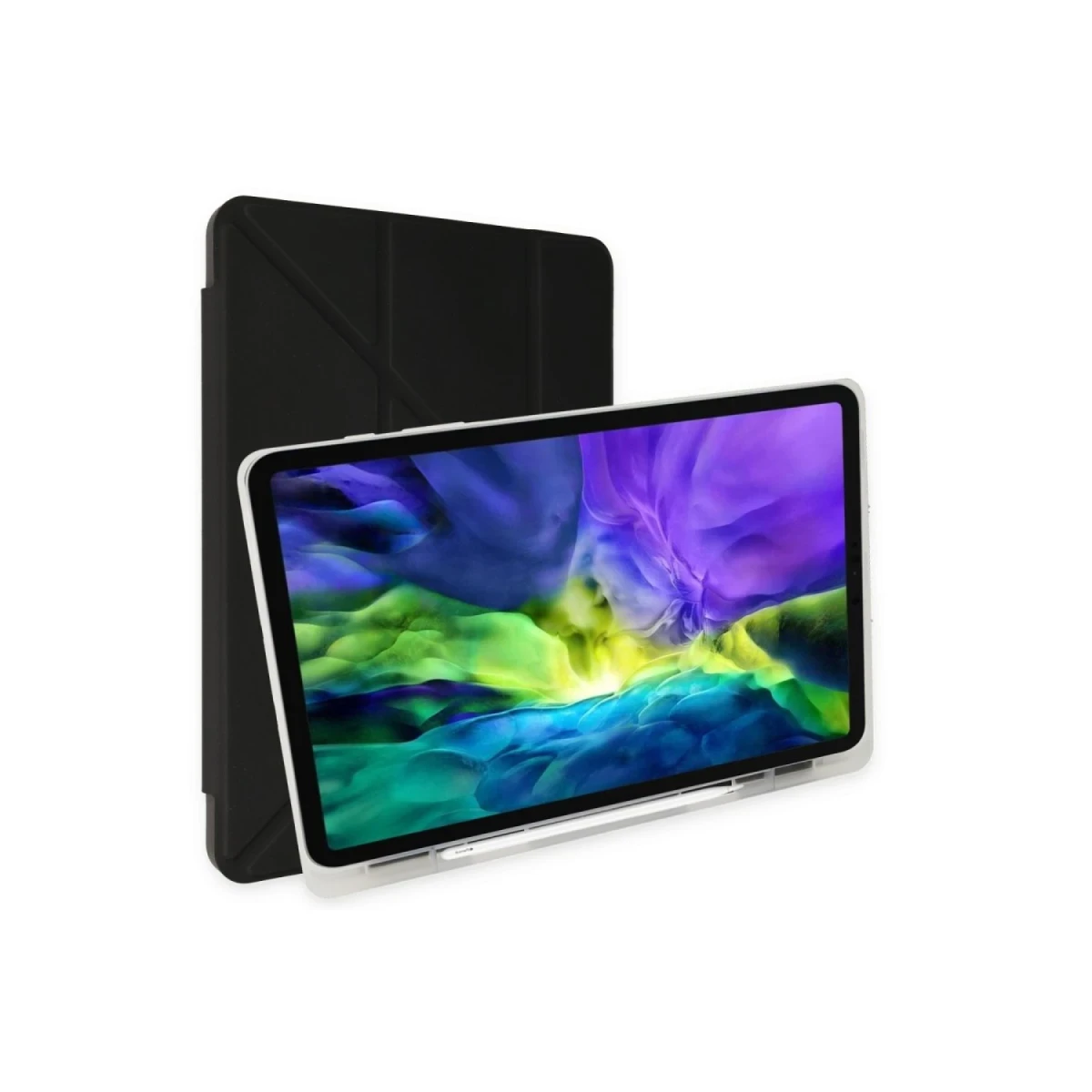 Huawei MatePad SE Kılıf Kalemlikli Mars Tablet Kılıfı - Siyah