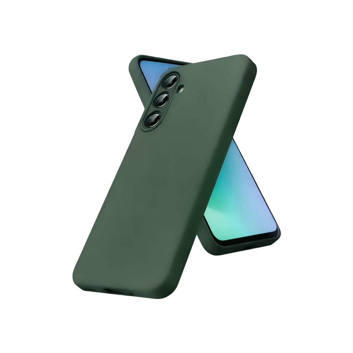 Samsung Galaxy S26 FE Nano içi Kadife Silikon - Koyu Yeşil