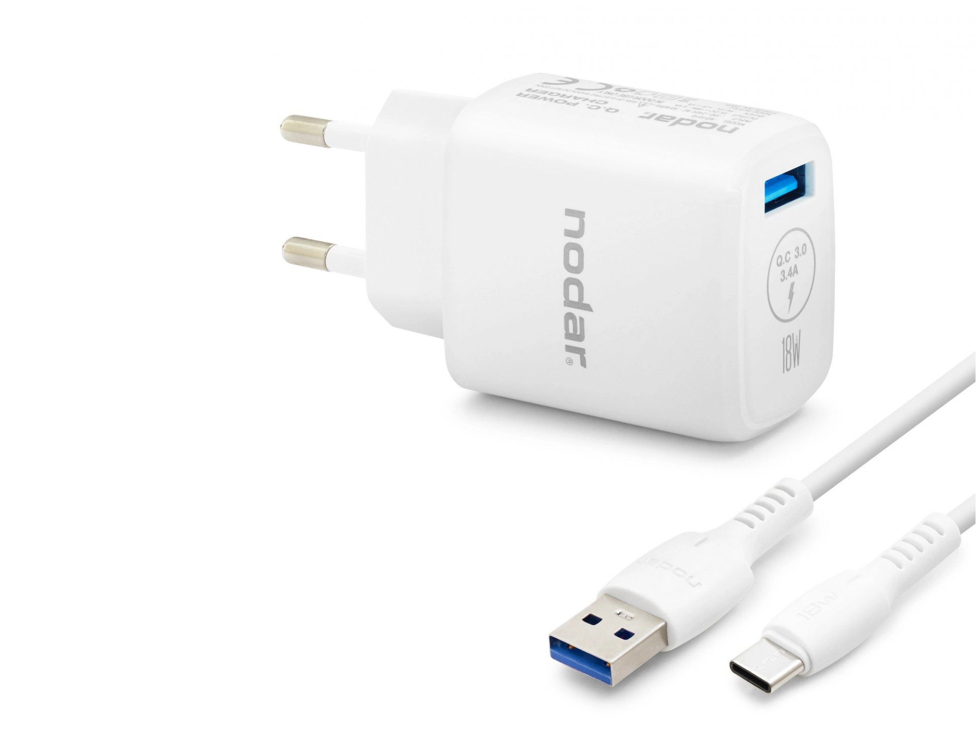 Hızlı Şarj Seti 18W 3.4A 1 M Type-C Kablo ve Adaptör