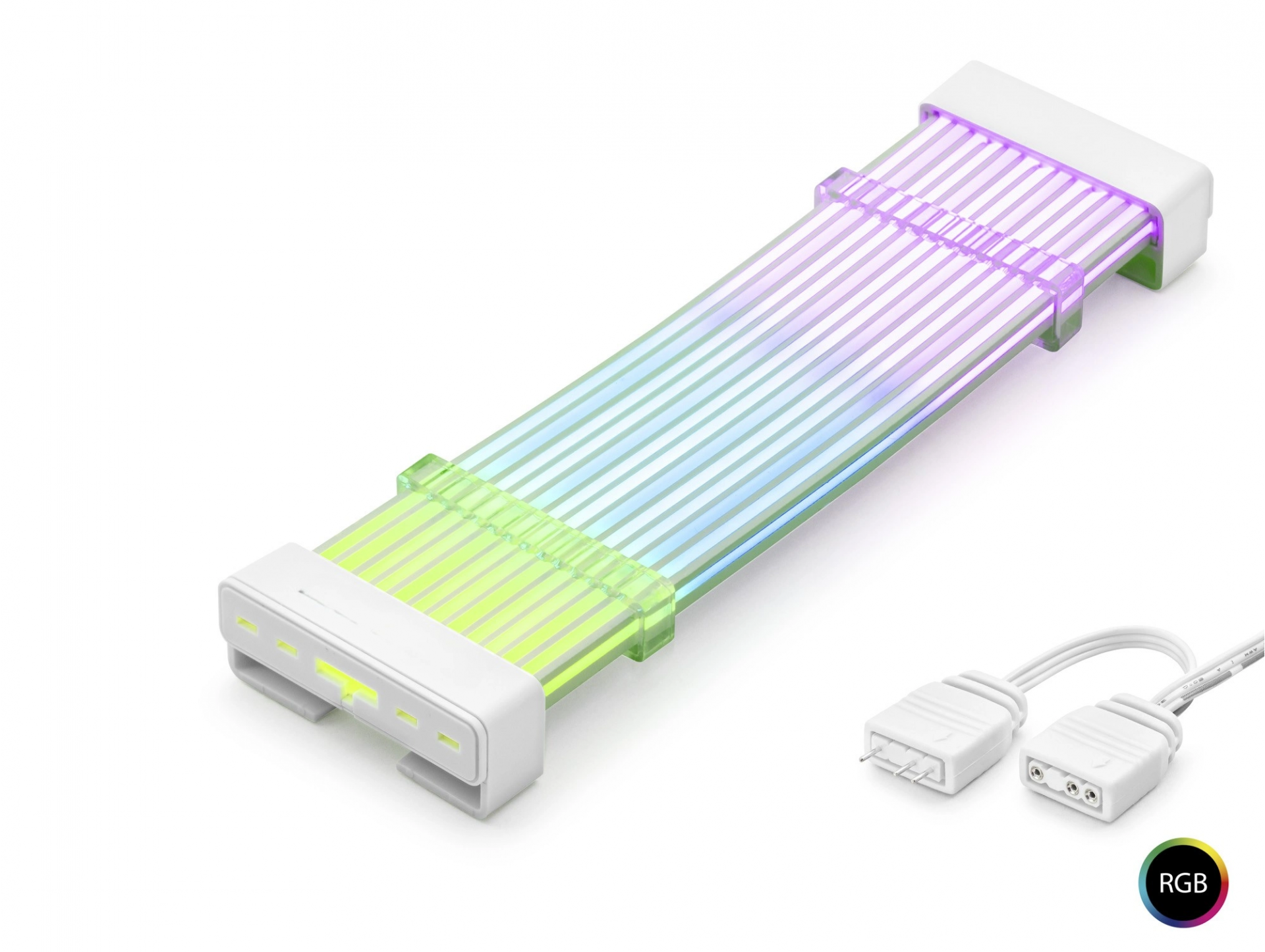 Bükülebilir 24 Pin Argb Güç Uzatma Kablosu 108 Led Beyaz