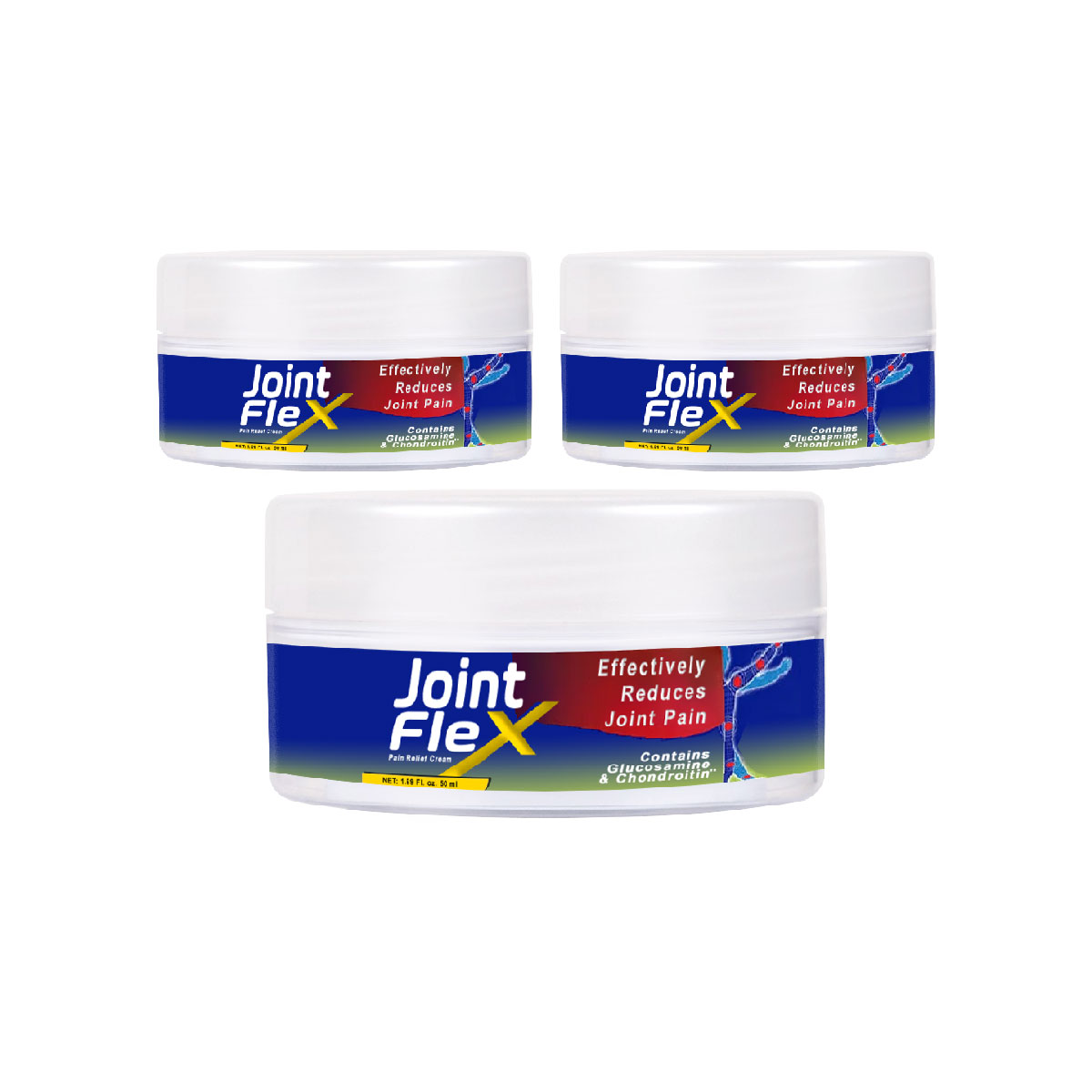 Joint Flex PainCream 3 Adet - Vücut MasajTeskin Kremi 50 ml