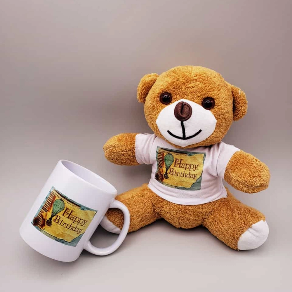 Şık Doğum Günü Hediye Seti 25 cm Peluş ile