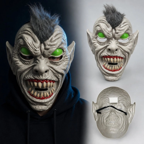 Cadılar Bayramı İçin Neon Yeşil Gözlü Canavar Maske