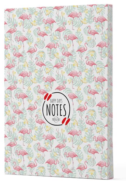 Flamingo 3 - Yan Boyamalı Çizgili Defter