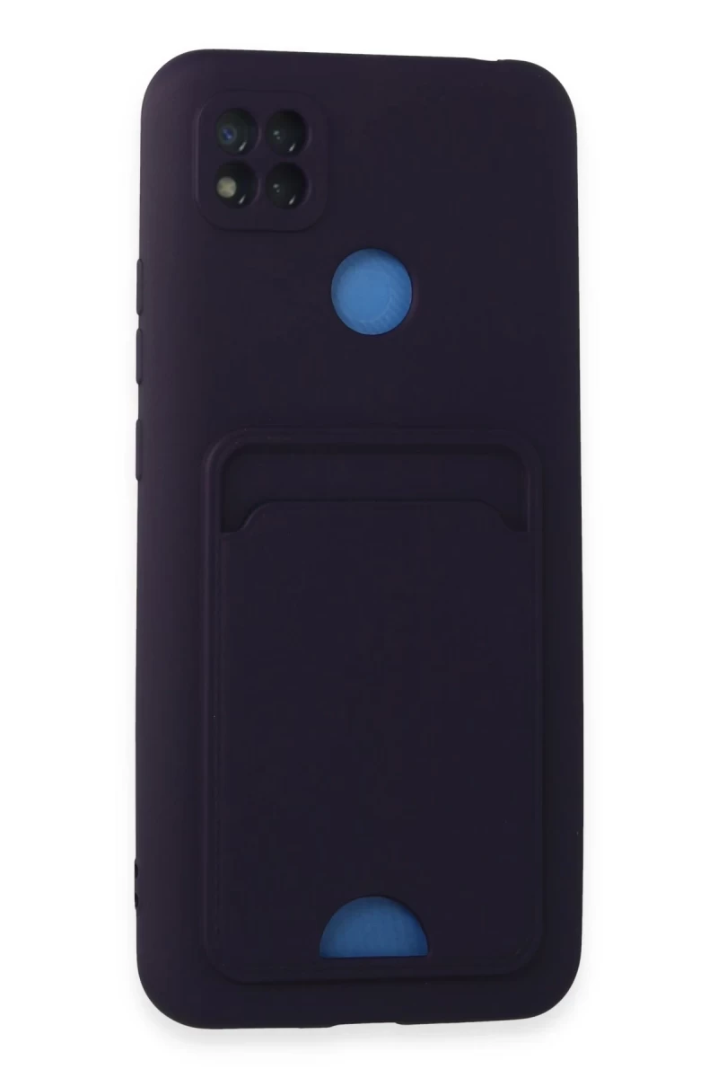 Xiaomi Redmi 9C Uyumlu Kılıf Kelvin Kartvizitli Silikon - Derin Mor
