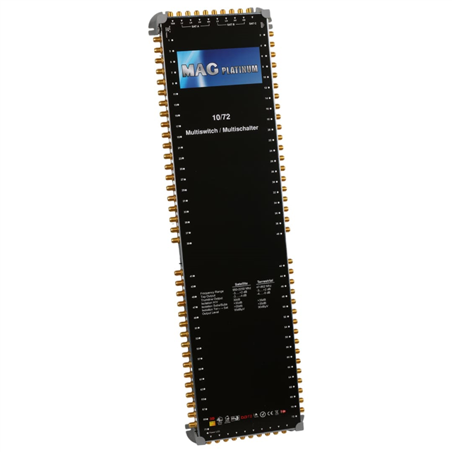 Mag Platinum MP 10/72 Multiswitch 10 Giriş 72 Çıkışlı Merkezi Hibrit 4K Ve 3D Destekli Uydu Santrali