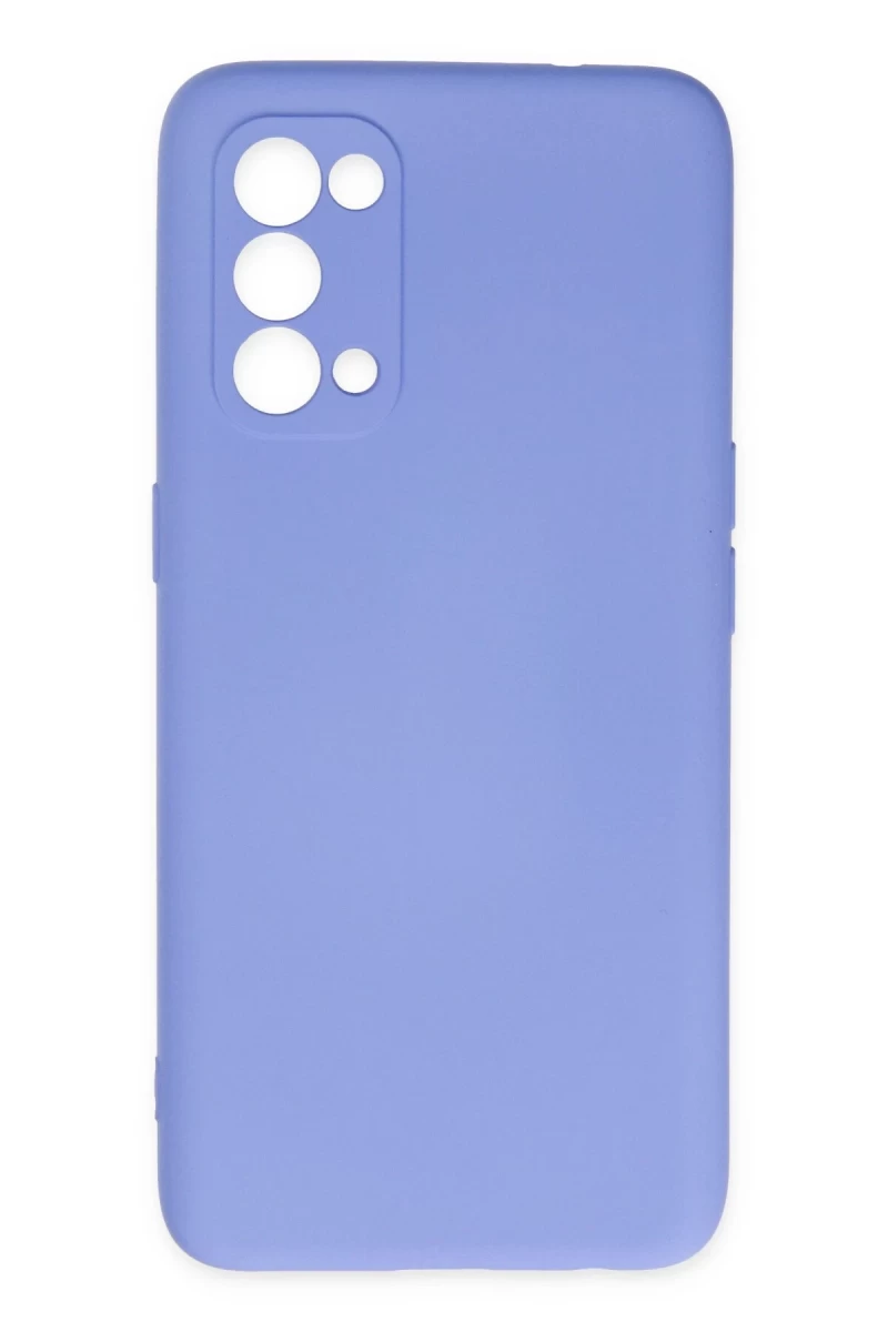 Oppo Reno 5 Uyumlu Kılıf Nano içi Kadife Silikon - Lila