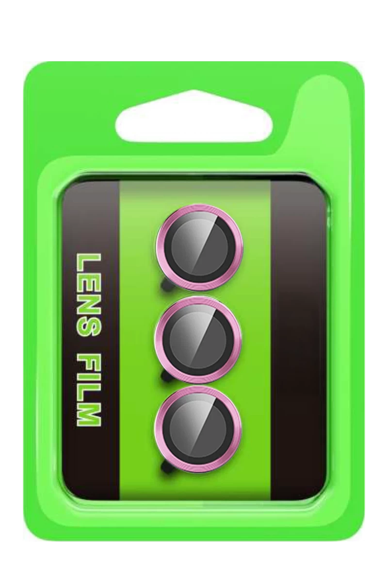 Samsung Galaxy S25 FE Uyumlu Raze Metal Kamera Lens - Pembe