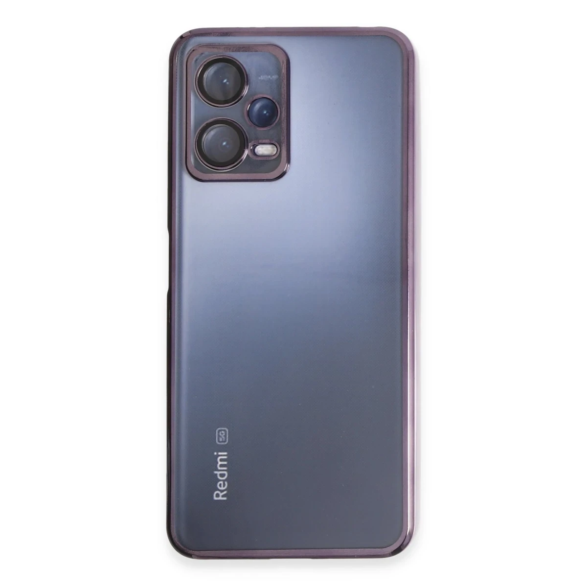 Xiaomi Redmi Note 12 5G Kılıf Razer Lensli Silikon - Mor