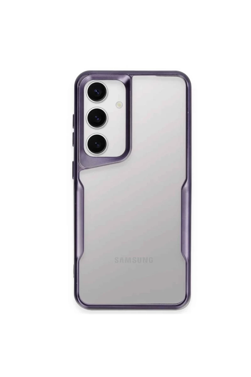 Samsung Galaxy A24 4G Uyumlu Kılıf Boyi Silikon Kapak - Derin Mor