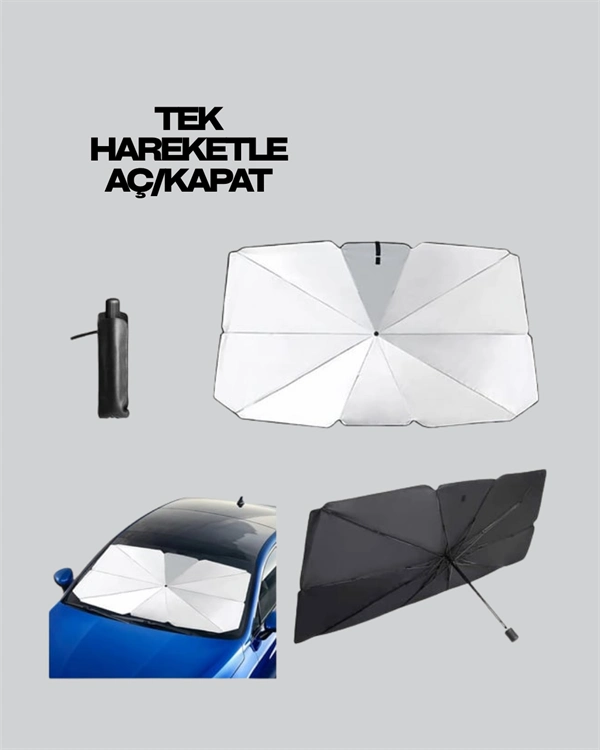 Geniş Kapsama Alanı ile Pratik Ön Cam Güneşliği