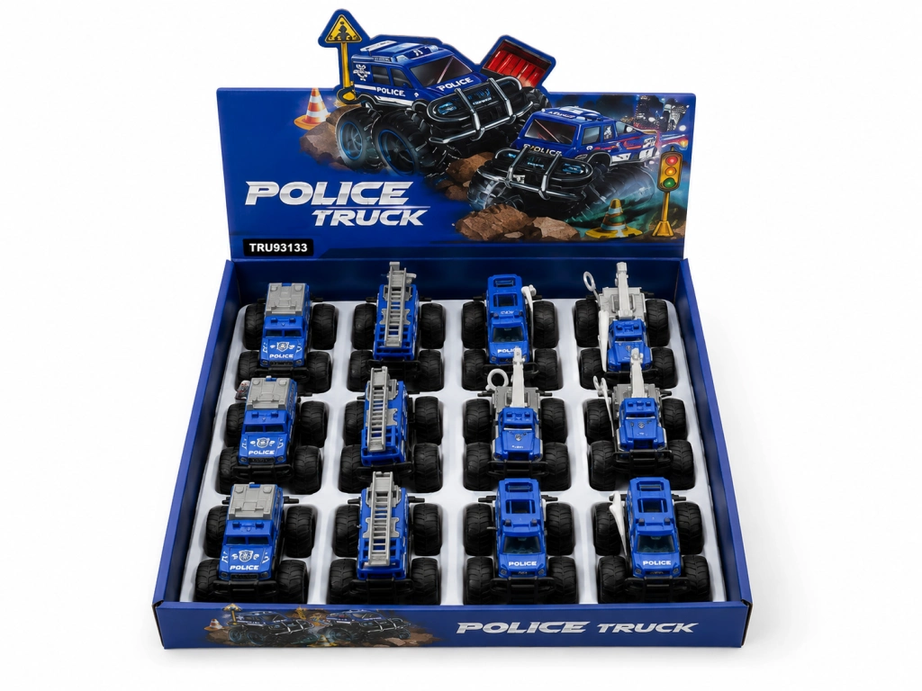 Duble Sürtmeli Metal Diecast Polis Arabası 1 Adet