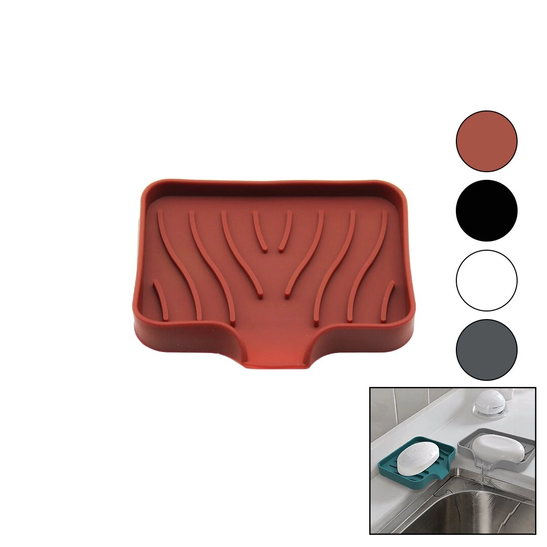 Esnek Silikon Sabunluk Yapışkan Vantuzlu Mutfak Banyo