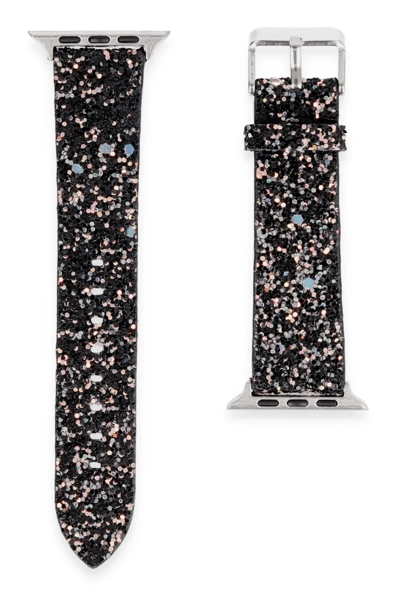 Apple Watch 38mm Uyumlu Starry Taşlı Kordon - Siyah