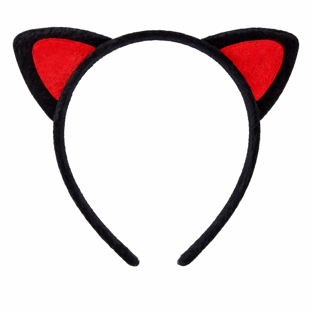 Sevimli Kedi Kulaklı Peluş Taç 1 Adet Çocuk Kostümü