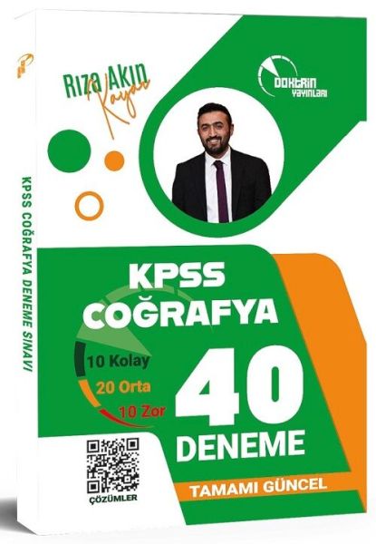 Doktrin KPSS Coğrafya 40 Deneme Çözümlü