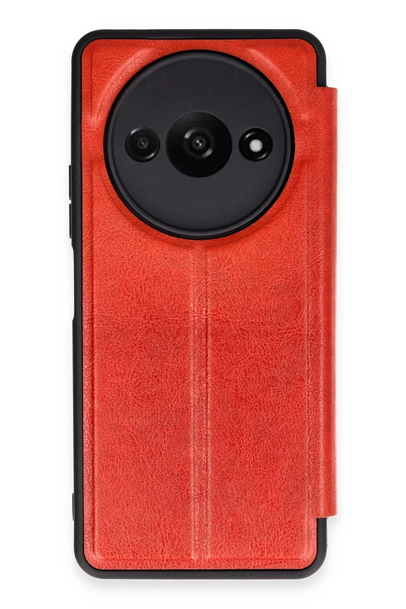 Xiaomi Redmi A3 4G Uyumlu Kılıf Flip Cover - Kırmızı