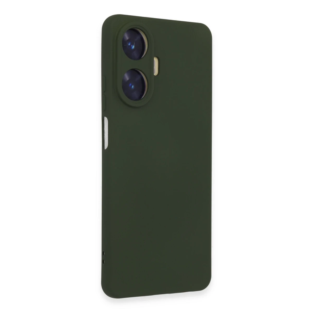 Realme C55 Kılıf Nano içi Kadife Silikon - Koyu Yeşil