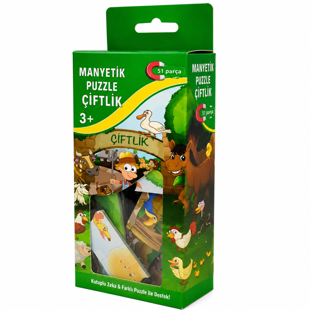 Eğlenceli Manyetik Çiftlik Puzzle 1 Adet