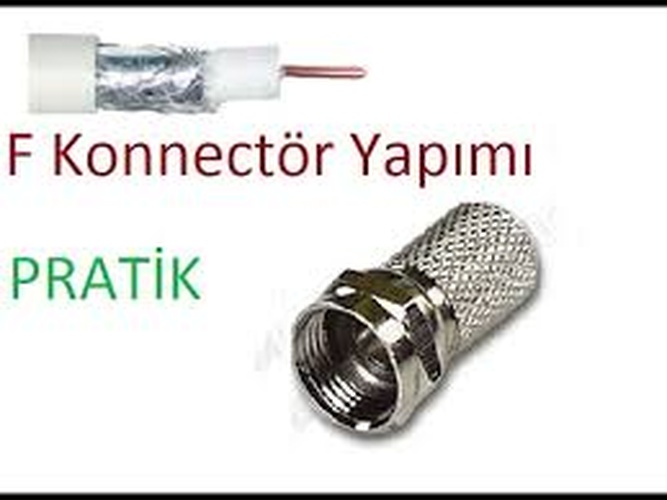 Ef Vida 50 Parça Uydu Konnektör RG-6-F