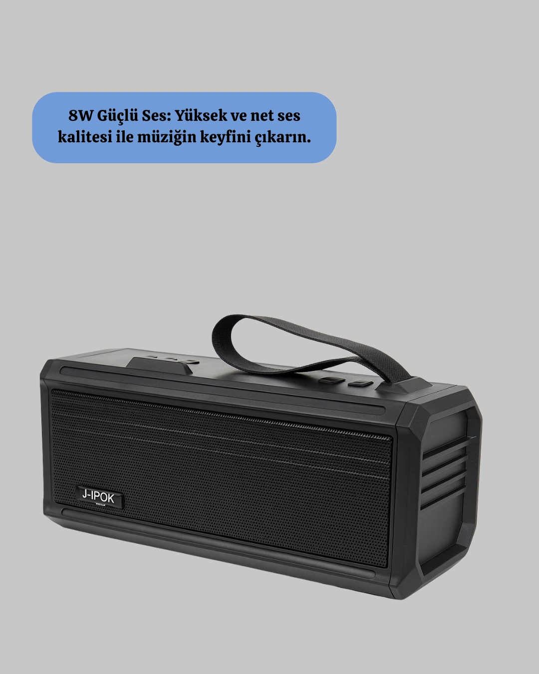 Şık Tasarımlı Solar Enerjili Bluetooth Hoparlör 8W Ses