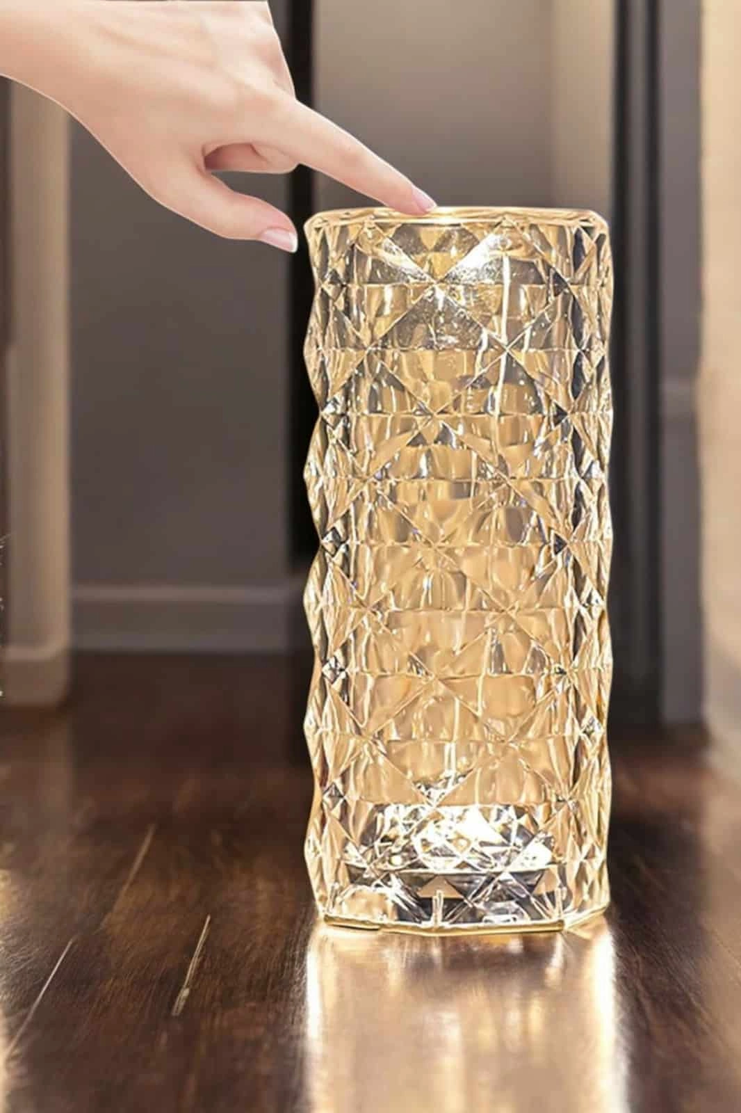 Şık Kristal Kumandalı Gece Lambası RGB LED 1 Adet
