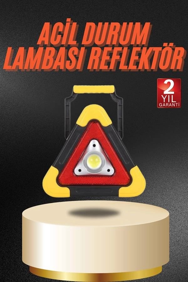 Şarjlı Üçgen LED Acil Durum Feneri 500 Lumen