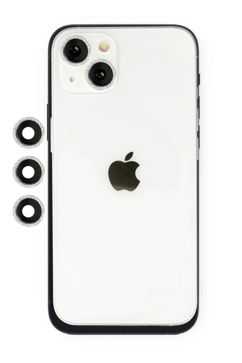 Apple iPhone 14 Uyumlu Shine Kamera Lens - Gümüş